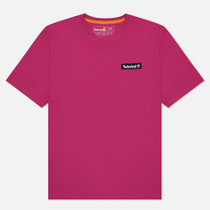 Мужская футболка Timberland Heavyweight Woven Badge розовый, Размер S