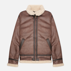 Мужская дублёнка Alpha Industries B-3 Sherpa Mod коричневый, Размер S