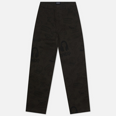 Мужские брюки Ripndip Nerm Doodle Cotton Twill коричневый, Размер 32
