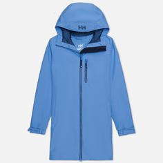 Женская куртка дождевик Helly Hansen Long Belfast 3/4 Length голубой, Размер XS