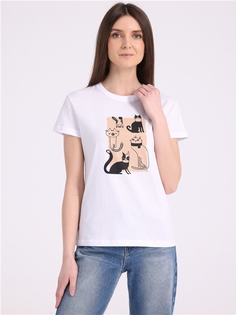 Футболка женская Апрель 1ЖДФК4253001 белая 84/164