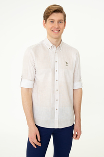 Рубашка мужская U.S. POLO Assn. G081SZ0040EFOKAR бежевая L