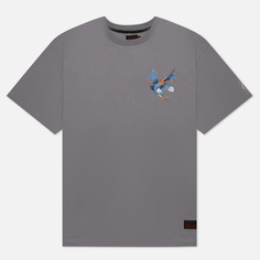 Мужская футболка Evisu Printed Evisu & Eagle Embroidered серый, Размер L