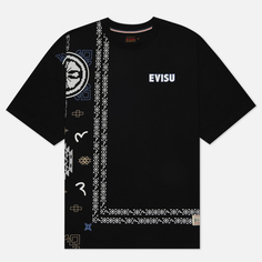 Мужская футболка Evisu Heritage Nomadic Decorative Printed чёрный, Размер XXL