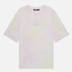 Женская футболка Evisu Evisukuro Printed Two Tone Tie Dye розовый, Размер L