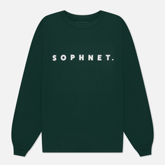 Мужской лонгслив SOPHNET. Classic Logo Baggy зелёный, Размер XL