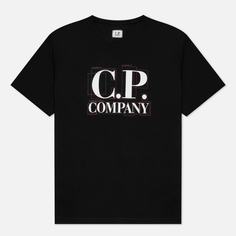 Мужская футболка C.P. Company 30/1 Jersey Large Graphic Logo чёрный, Размер M