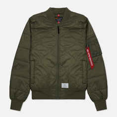 Мужская куртка бомбер Alpha Industries L-2B Quilted Flight зелёный, Размер S