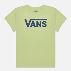 Женская футболка Vans Flying V Crew зелёный, Размер S