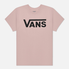 Женская футболка Vans Flying V Crew розовый, Размер M