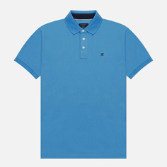 Мужское поло Hackett Swim Print Trim голубой, Размер M