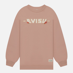 Женская толстовка Evisu Printed Peacock Tsubaki & Logo Oversized бежевый, Размер S