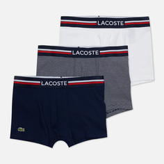 Комплект мужских трусов Lacoste 3-Pack Iconic Three-Tone Waistband комбинированный M
