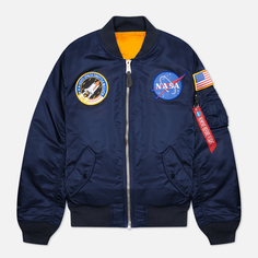 Мужская куртка бомбер Alpha Industries MA-1 NASA синий, Размер L