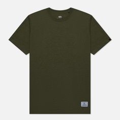 Мужская футболка Alpha Industries Essential Crew Neck оливковый, Размер S