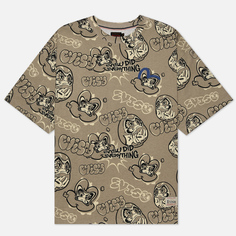 Мужская футболка Evisu Heritage Graffiti Daruma All Over Print бежевый, Размер XL