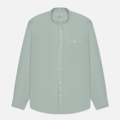 Мужская рубашка Woolrich Band Collar Linen зелёный, Размер L