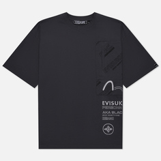 Мужская футболка Evisu Evisukuro Multi-Font All Over Print Pocket серый, Размер M