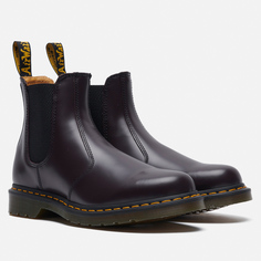 Ботинки Dr. Martens 2976 Yellow Stitch Smooth Leather Chelsea бордовый, размер 39 EU