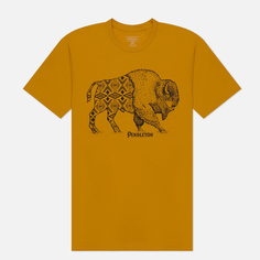 Мужская футболка Pendleton Jacquard Bison Graphic жёлтый, Размер S