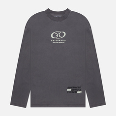 Мужской лонгслив Evisu Evisukuro Garment Dyed серый, Размер M