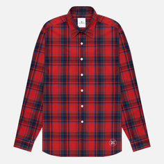 Мужская рубашка uniform experiment Check Yoke Print Regular Collar красный, Размер S