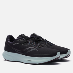Мужские кроссовки Saucony Ride 15 Runshield чёрный, размер 45 EU
