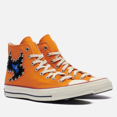 Кеды Converse x Come Tees Chuck 70 High оранжевый, размер 41.5 EU