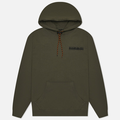 Мужская толстовка Napapijri Mataje Hoodie зелёный, Размер XL