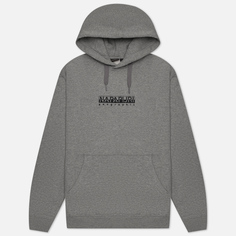 Мужская толстовка Napapijri Box Hoodie Loose Fit серый, Размер S