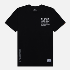 Мужская футболка Alpha Industries Graphic чёрный, Размер S