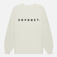 Мужской лонгслив SOPHNET. Classic Logo Baggy белый, Размер S