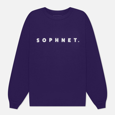 Мужской лонгслив SOPHNET. Classic Logo Baggy фиолетовый, Размер XL