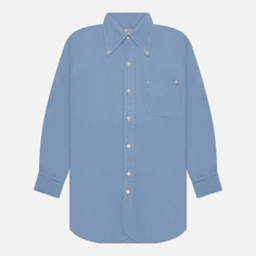 Мужская рубашка Evisu Nashville 3 Button-Down Dot Chambray голубой, Размер XXXL