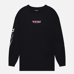 Женский лонгслив Evisu Daruma Slogan Printed чёрный, Размер M
