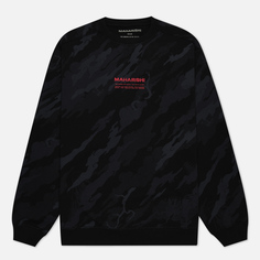 Мужская толстовка maharishi Miltype Camo Embroidered Crew Neck чёрный, Размер M