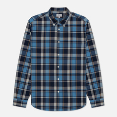 Мужская рубашка Woolrich Poplin Madras синий, Размер S