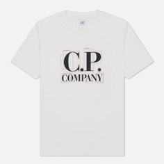 Мужская футболка C.P. Company 30/1 Jersey Large Graphic Logo белый, Размер S