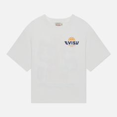 Женская футболка Evisu Fortune Cat Taiko Daruma Printed белый, Размер XS