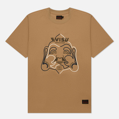 Мужская футболка Evisu Heritage Godhead Printed бежевый, Размер S