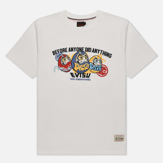Мужская футболка Evisu Heritage Graffiti Daruma Bro Printed белый, Размер S