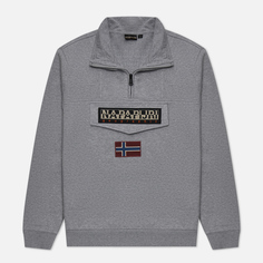 Мужская толстовка Napapijri Burgee Half Zip серый, Размер XL