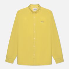 Мужская рубашка Lacoste Regular Fit Linen жёлтый, Размер 39