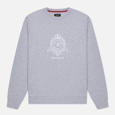 Мужская толстовка Hackett Heritage Logo Crew Neck серый, Размер XL