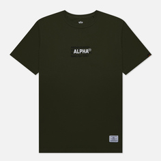 Мужская футболка Alpha Industries Code Graphic оливковый, Размер L