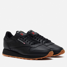 Мужские кроссовки Reebok Classic Leather чёрный, размер 44 EU