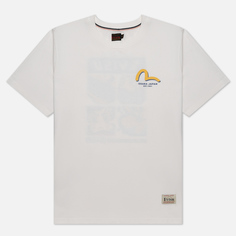 Мужская футболка Evisu Heritage Graffiti Daruma Square Printed белый, Размер L