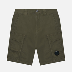 Мужские шорты C.P. Company Cotton/Linen Cargo Garment Dyed зелёный, Размер 54