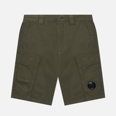 Мужские шорты C.P. Company Cotton/Linen Cargo Garment Dyed зелёный, Размер 54