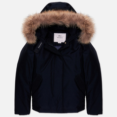 Женская куртка парка Woolrich Arctic Raccoon Short синий, Размер L
